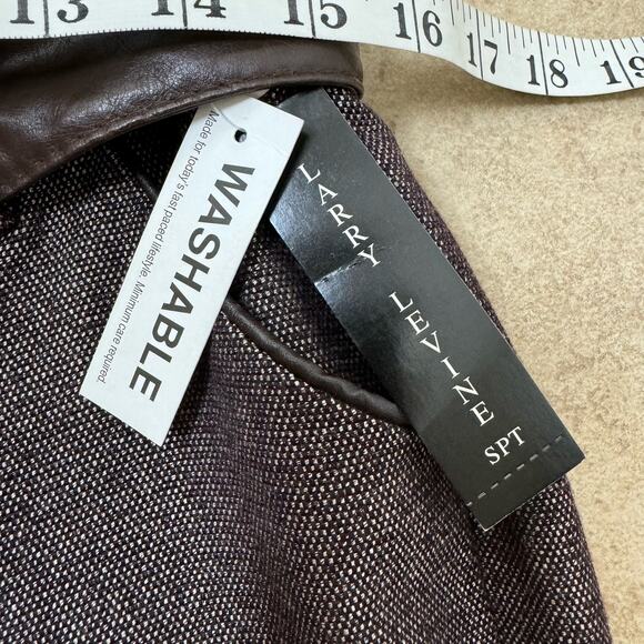 Larry Levine Brown Wide Leg Trouser Pants Womens 6 Office Siren Career Work - Picture 3 of 12